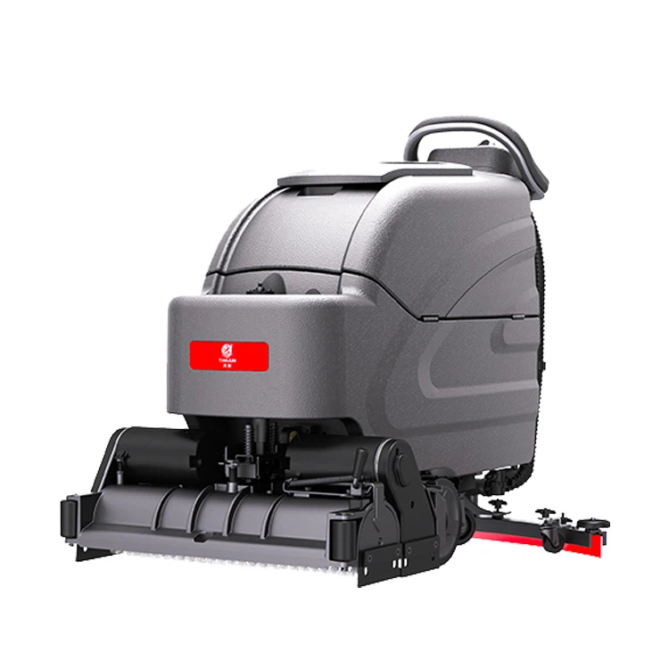 Hand Push Floor Sweeper And Scrubber Machine